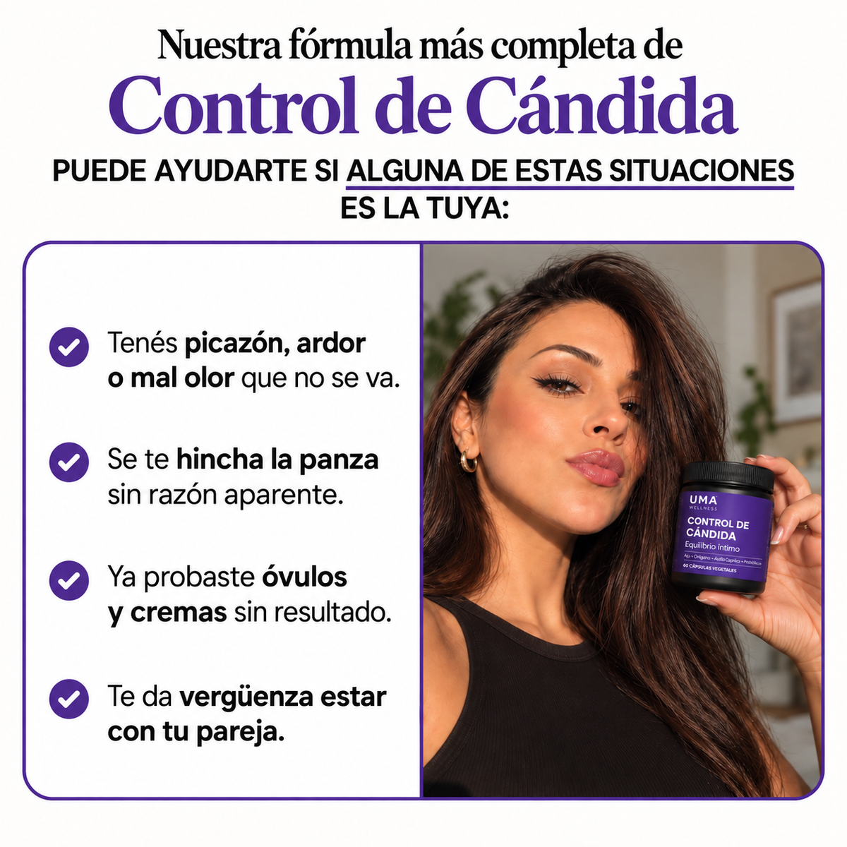UMA® — Control de cándida con probióticos para el equilibrio íntimo